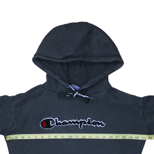 Champion Womens Black XS Pullover Hoodie Cotton Embroidered Logo