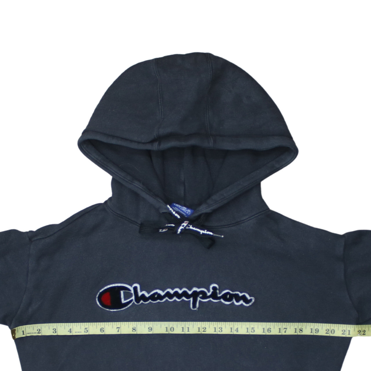 Champion Womens Black XS Pullover Hoodie Cotton Embroidered Logo