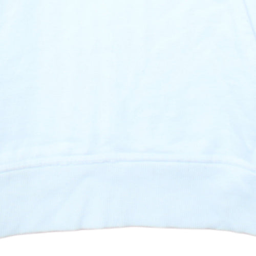 Champion Womens White XS Hoodie Pullover Logo Print Cotton Blend