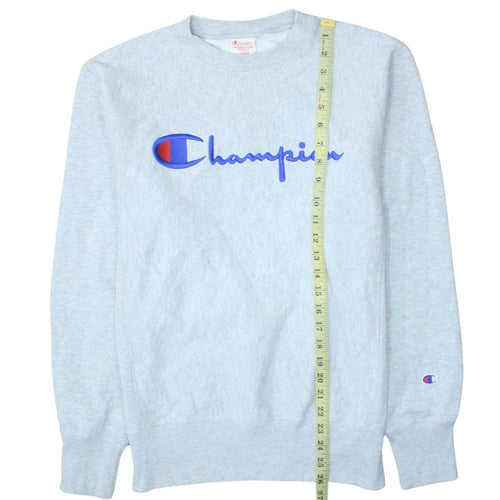 Champion Men's Grey Large Pullover Sweatshirt Logo Crew Neck