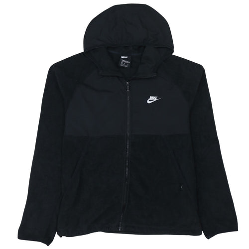 Nike Men’s Black Hooded Fleece Full Zip Jacket Size M