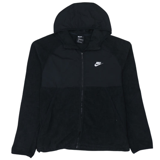 Nike Men’s Black Hooded Fleece Full Zip Jacket Size M