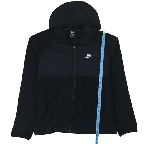 Nike Men’s Black Hooded Fleece Full Zip Jacket Size M