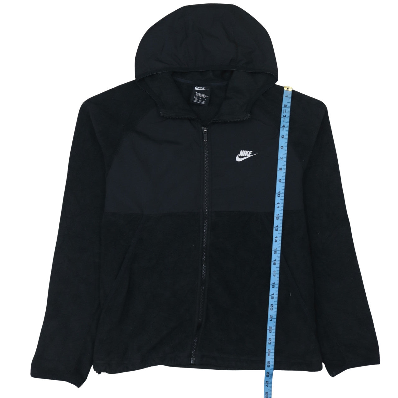 Nike Men’s Black Hooded Fleece Full Zip Jacket Size M