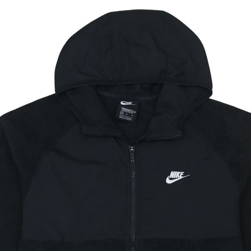 Nike Men’s Black Hooded Fleece Full Zip Jacket Size M