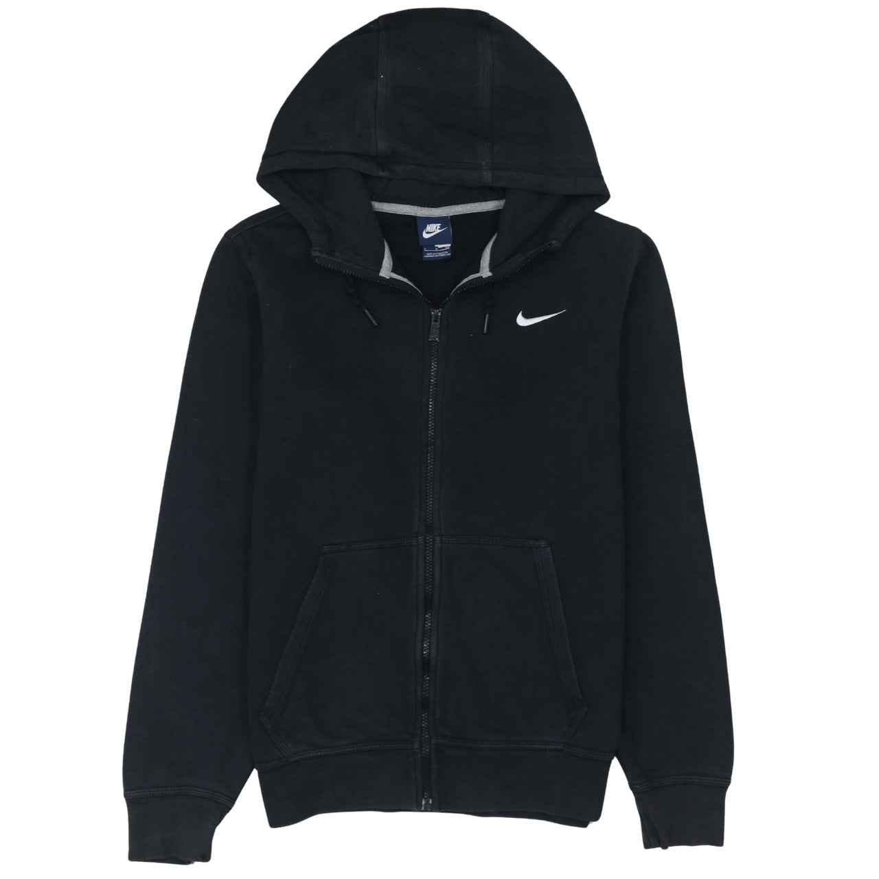 Nike Men's Black Full Zip Hoodie Small Fleece Hooded Sweatshirt