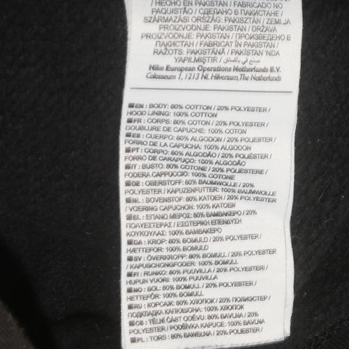 Nike Men's Black Full Zip Hoodie Small Fleece Hooded Sweatshirt