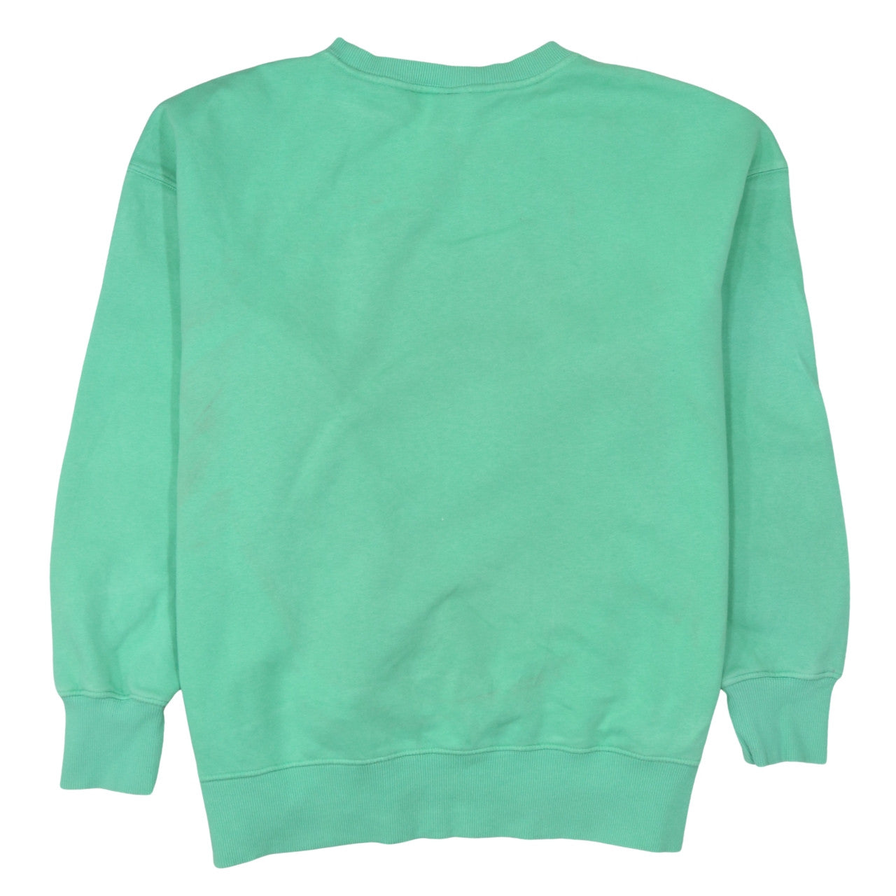 Nike Women Green Logo Pullover Sweatshirt L Cotton Blend