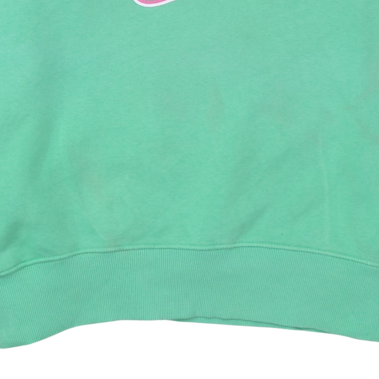 Nike Women Green Logo Pullover Sweatshirt L Cotton Blend