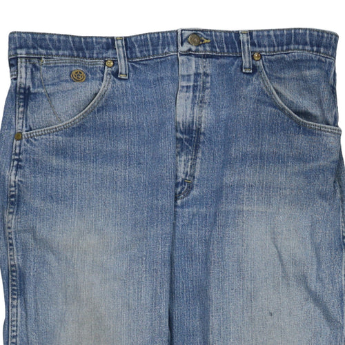 Wrangler Men's Blue Cowboy Cut Straight Fit Denim Jeans 36x34