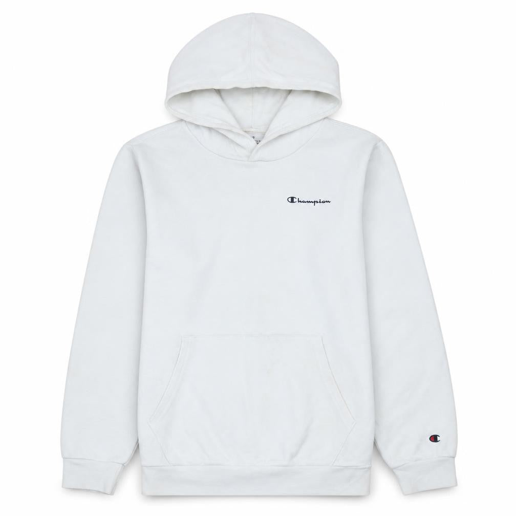 Champion Boys White Pullover Hoodie XL 13-14 Years Cotton Blend Logo Sweatshirt