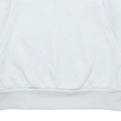 Champion Boys White Pullover Hoodie XL 13-14 Years Cotton Blend Logo Sweatshirt