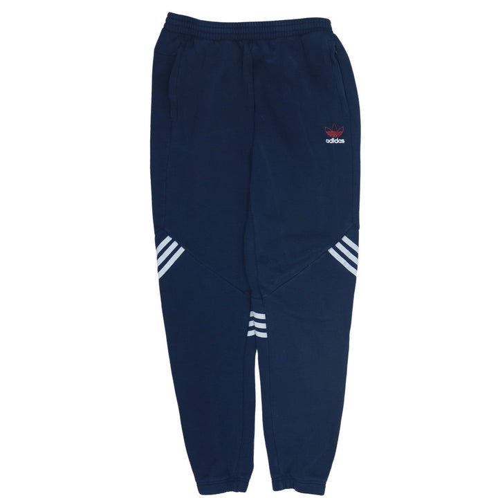 adidas Boys Blue Jogger Trousers 15-16 Years Elastic Waist Side Stripe