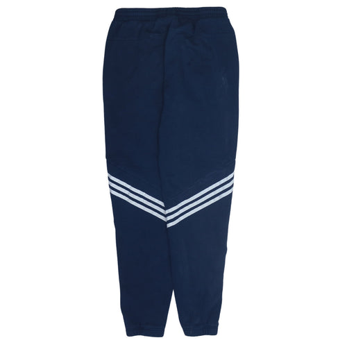 adidas Boys Blue Jogger Trousers 15-16 Years Elastic Waist Side Stripe