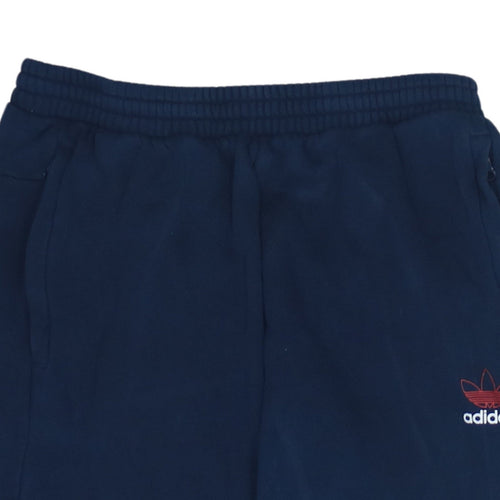 adidas Boys Blue Jogger Trousers 15-16 Years Elastic Waist Side Stripe