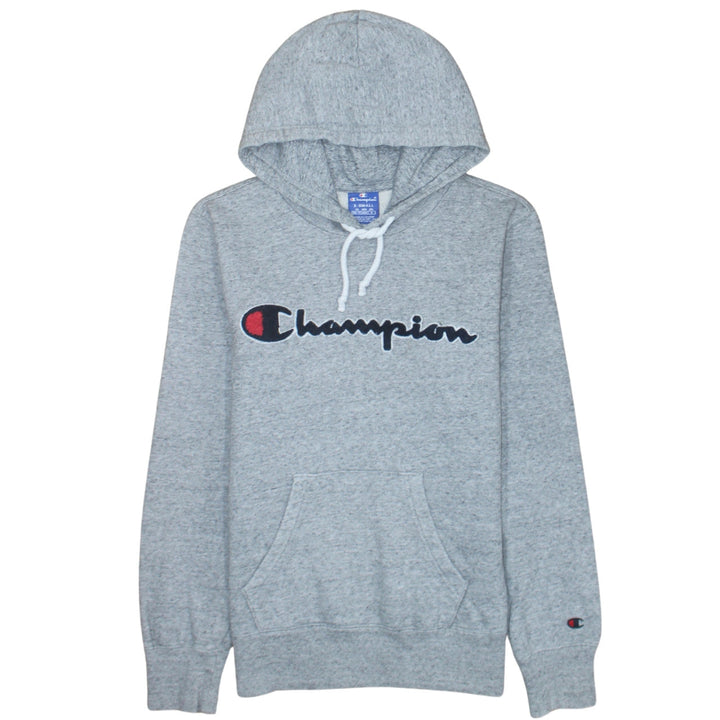 Champion Womens Grey XS Pullover Hoodie with Logo Embroidery