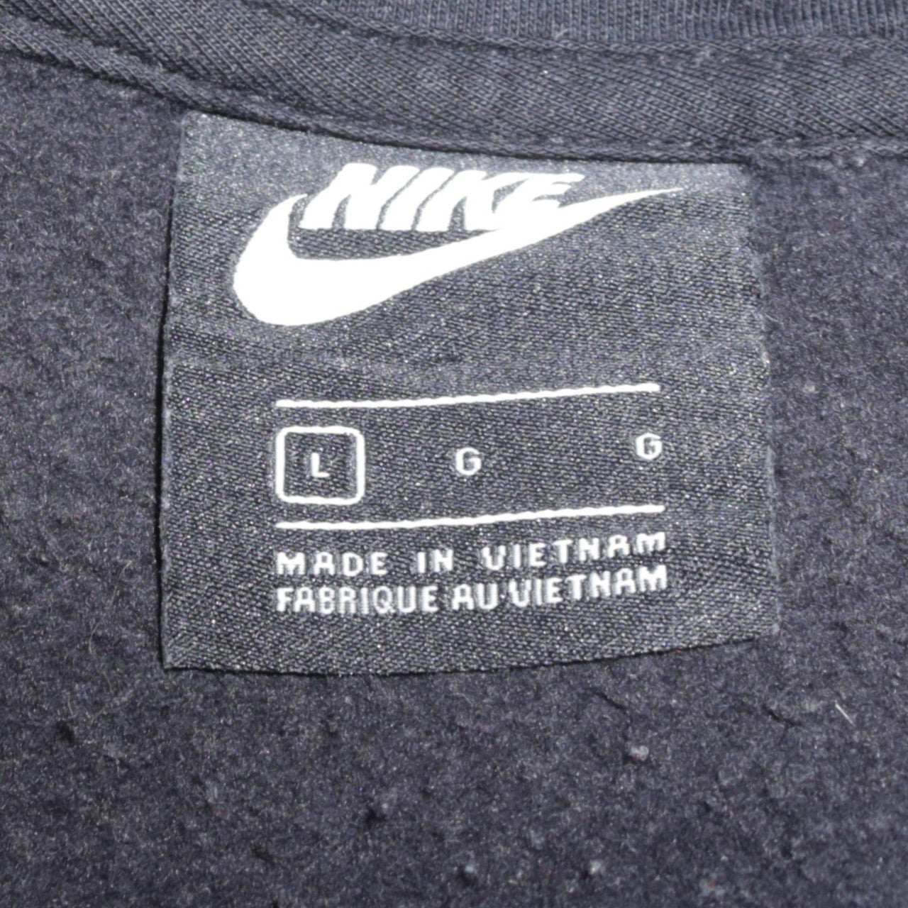 Nike Men's Black Full Zip Hoodie L Fleece Sportswear