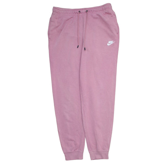 Nike Women's Pink Jogger Sweatpants M Fleece Cotton Blend