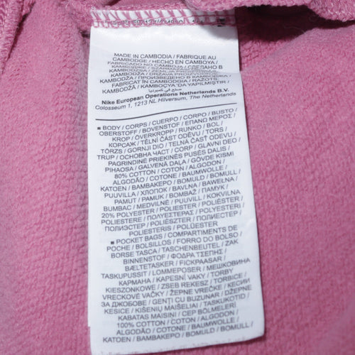 Nike Women's Pink Jogger Sweatpants M Fleece Cotton Blend