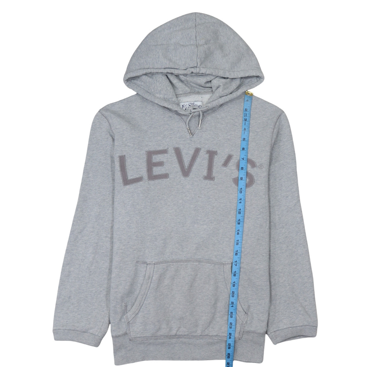 Levi's Men's Grey Pullover Hoodie Medium Logo Fleece Sweatshirt