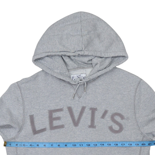 Levi's Men's Grey Pullover Hoodie Medium Logo Fleece Sweatshirt