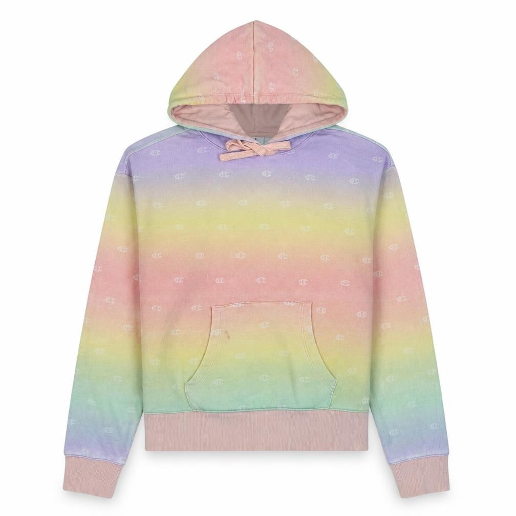 Front view of Champion women’s multicoloured small pullover hoodie cotton blend