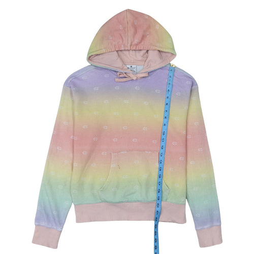 Champion Womens Multicoloured Small Pullover Hoodie Cotton Blend