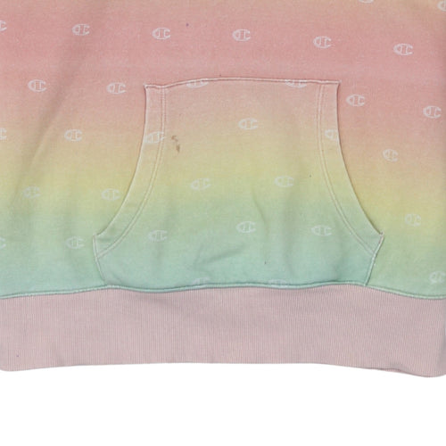 Champion Womens Multicoloured Small Pullover Hoodie Cotton Blend