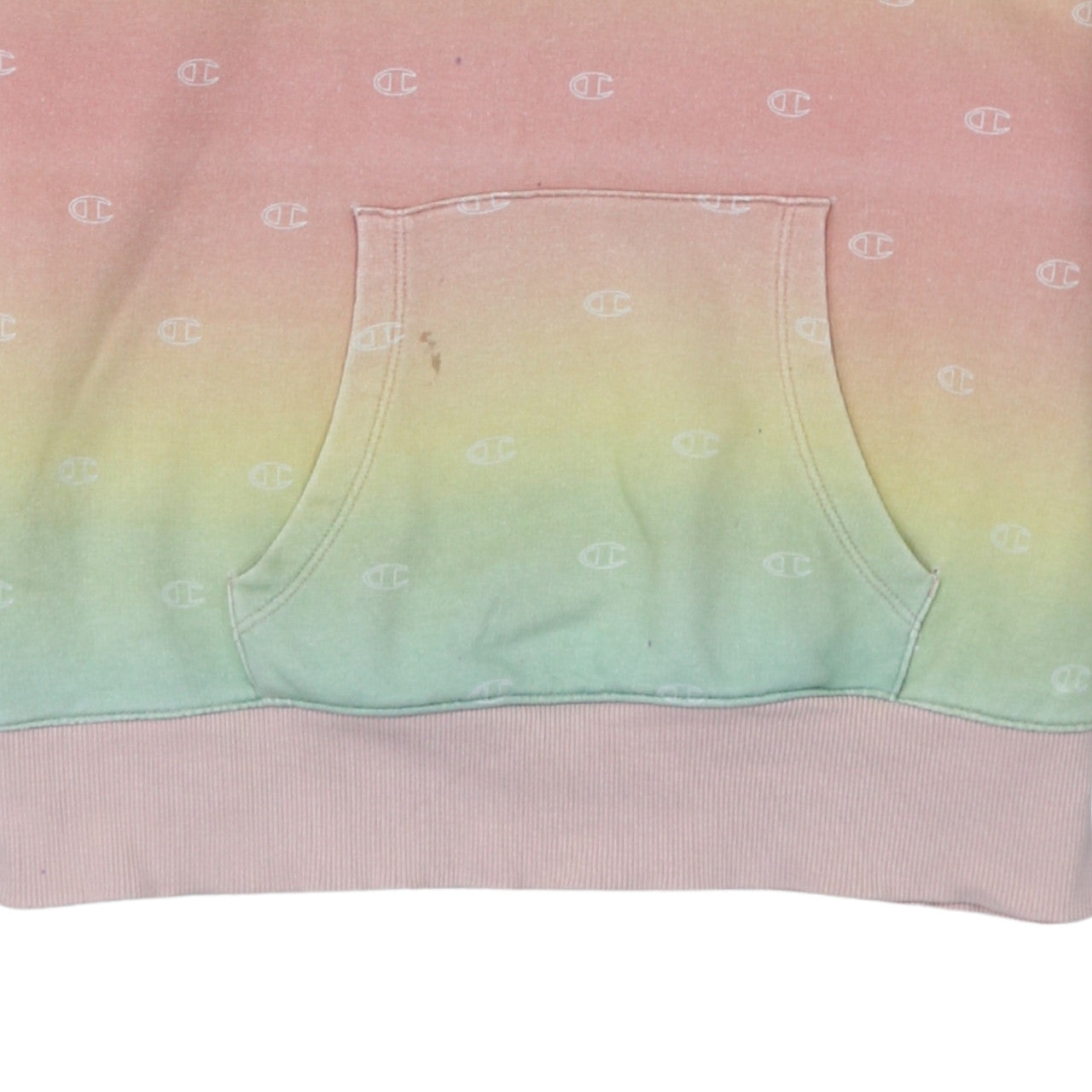 Champion Womens Multicoloured Small Pullover Hoodie Cotton Blend