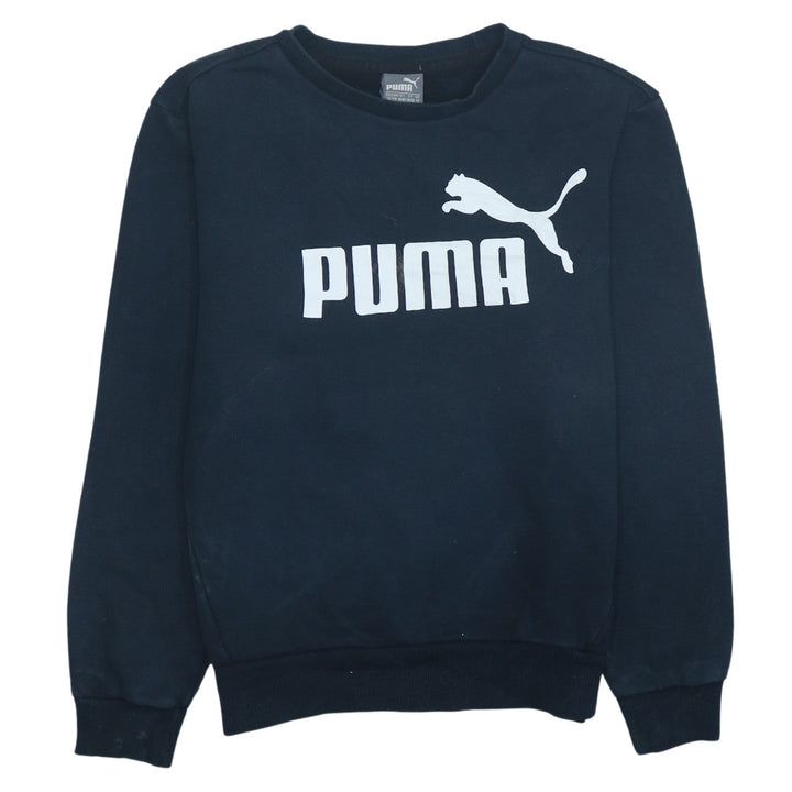 Puma Womens Black XS Crew Neck Pullover Sweatshirt