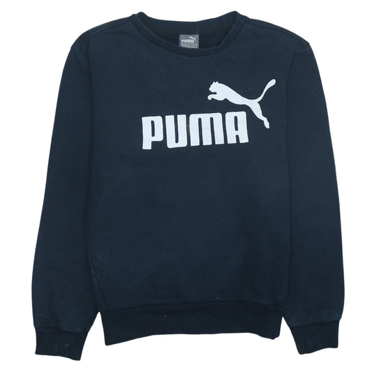 Puma Womens Black XS Crew Neck Pullover Sweatshirt