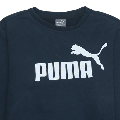 Puma Womens Black XS Crew Neck Pullover Sweatshirt