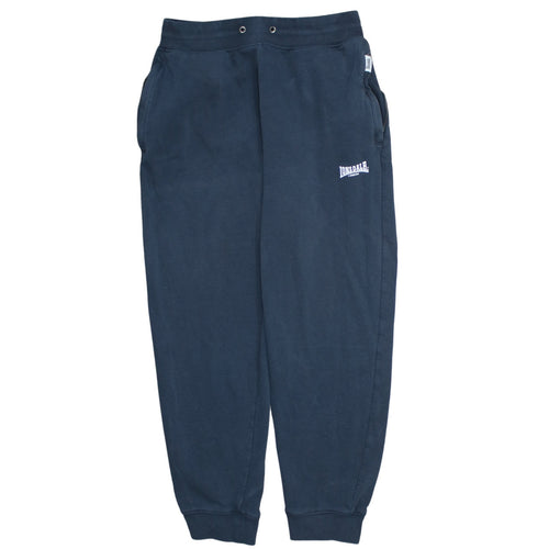 Lonsdale Men Blue Jogger Sweatpants L Regular Fit Fleece