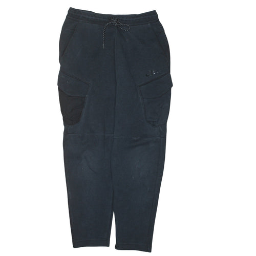 Nike Men's Black Cargo Jogger Trousers Size S Fleece Cotton Blend