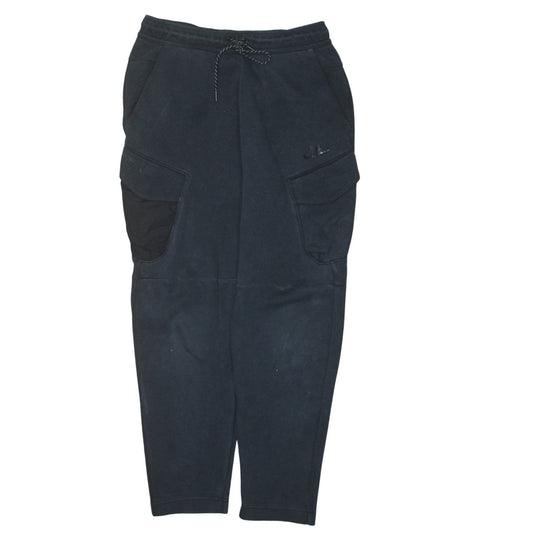 Nike Men's Black Cargo Jogger Trousers Size S Fleece Cotton Blend