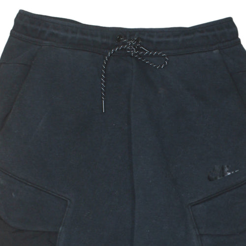 Nike Men's Black Cargo Jogger Trousers Size S Fleece Cotton Blend
