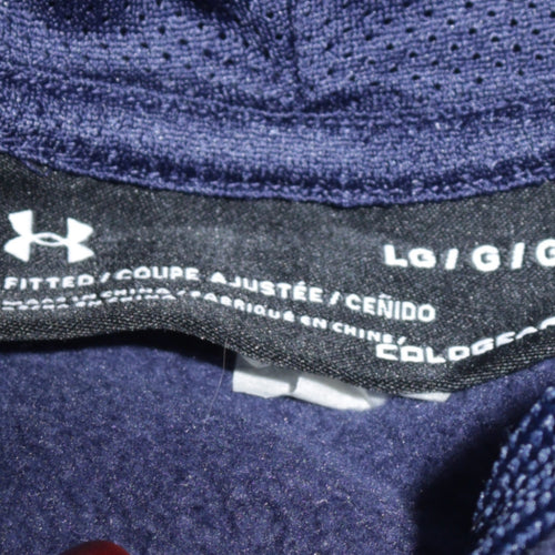 Under Armour Men's Navy Hoodie Large Pullover Fleece ColdGear