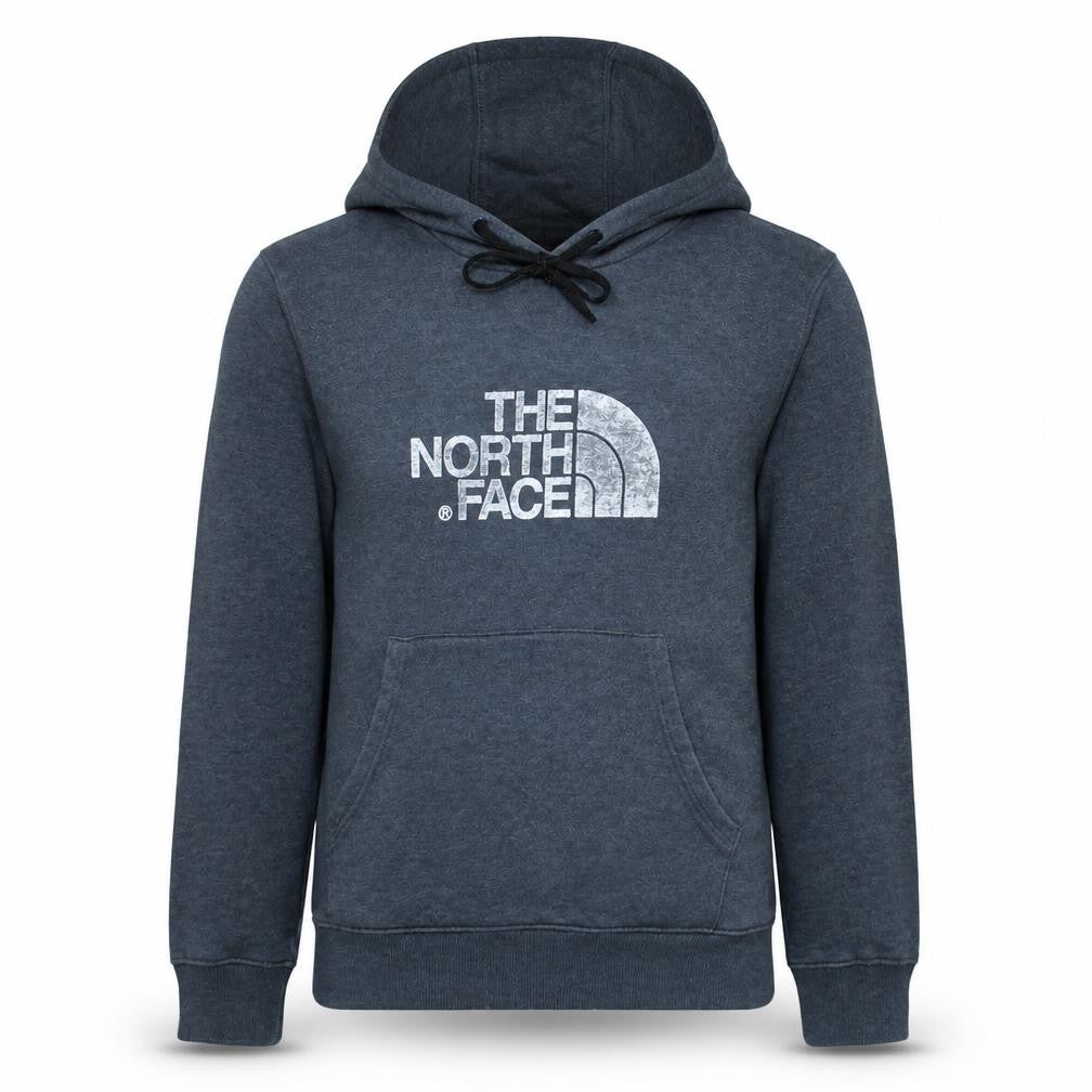 Front view of The North Face Men's Grey Pullover Hoodie M Fleece Outdoor