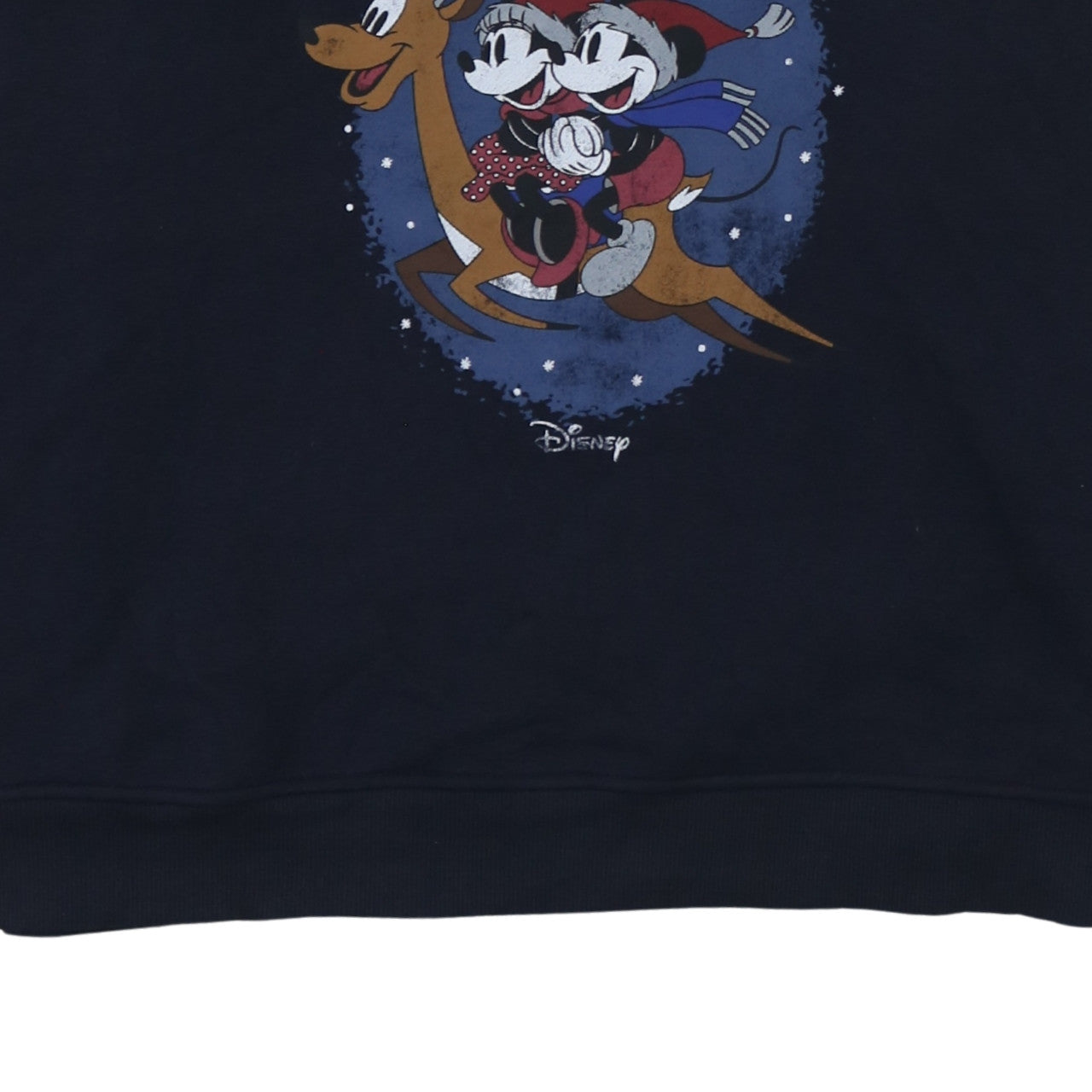 H&M Disney Womens Black XL Pullover Sweatshirt Winter Magic Mickey Minnie Print