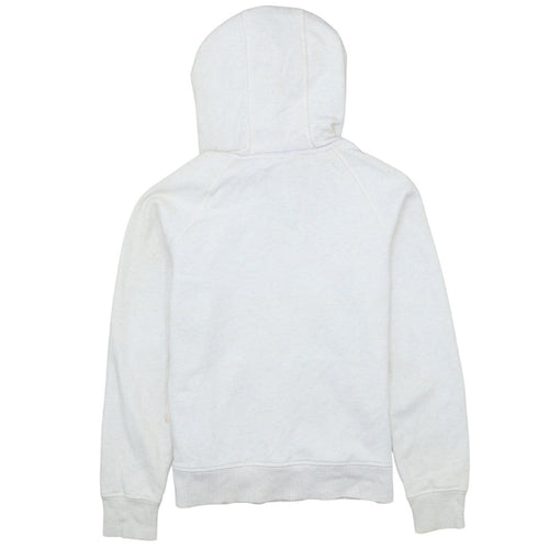 Adidas Womens Beige Hooded Pullover Sweatshirt Size L Logo Print