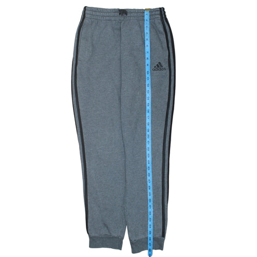 Adidas Men's Grey Jogger Sweatpants Small Elastic Waist Tapered Fit