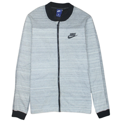 Nike Men's Grey Full Zip Knit Sweatshirt Size M