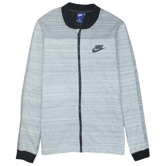 Nike Men's Grey Full Zip Knit Sweatshirt Size M