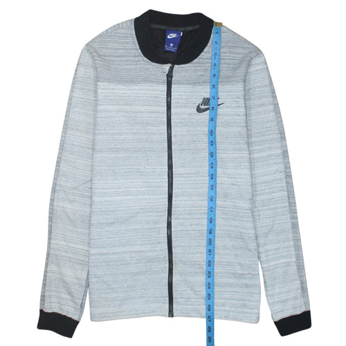 Nike Men's Grey Full Zip Knit Sweatshirt Size M