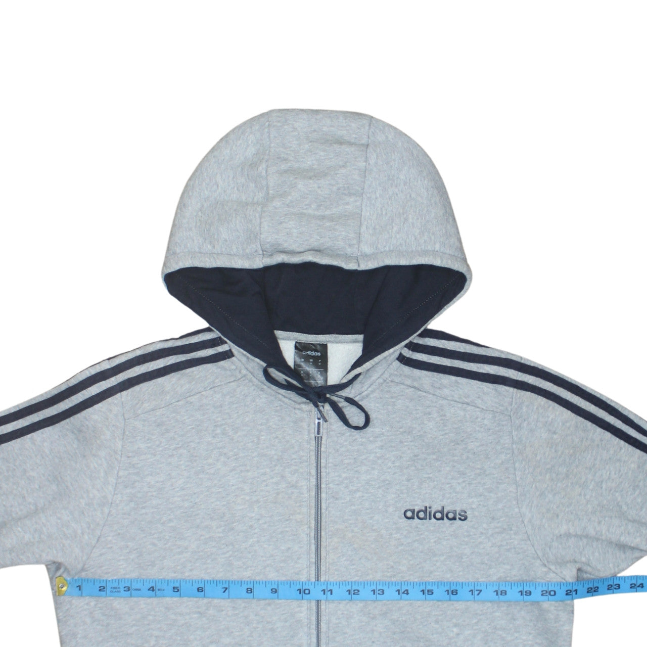 adidas Men's Grey Full Zip Hoodie Size M Sportswear