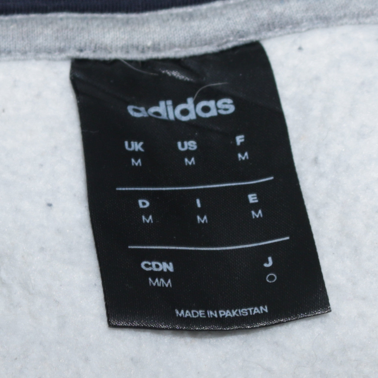 adidas Men's Grey Full Zip Hoodie Size M Sportswear