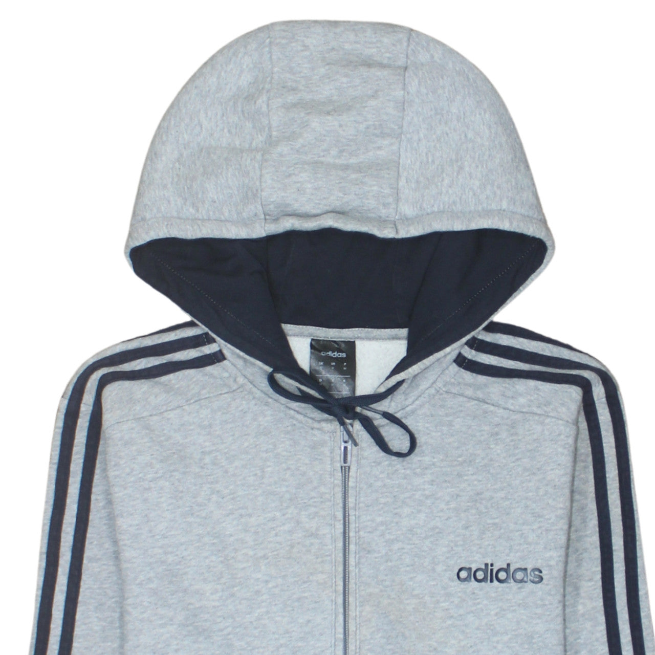 adidas Men's Grey Full Zip Hoodie Size M Sportswear