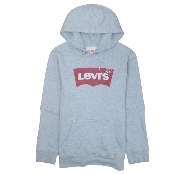 Levi's Men's Grey Pullover Hoodie L Logo Graphic Fleece Sweatshirt