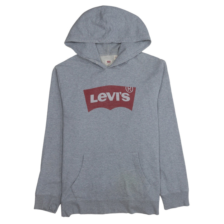 Levi's Men's Grey Pullover Hoodie M Logo Graphic Cotton Blend