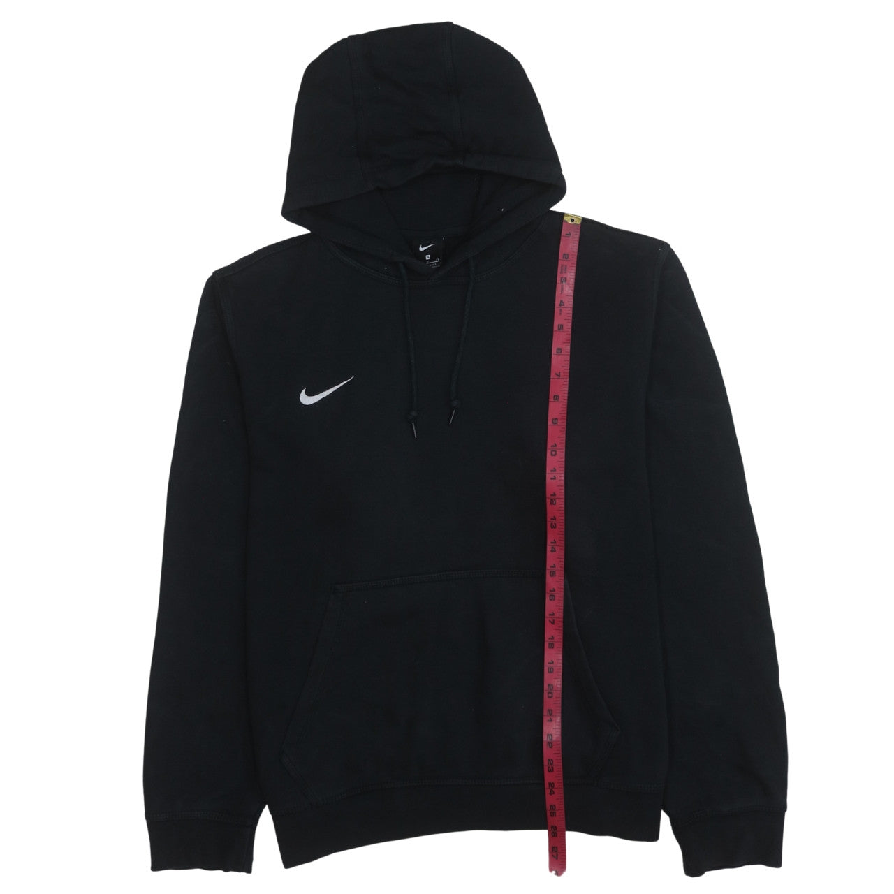 Nike Women Black XL Pullover Hoodie Cotton Blend Logo Sportswear